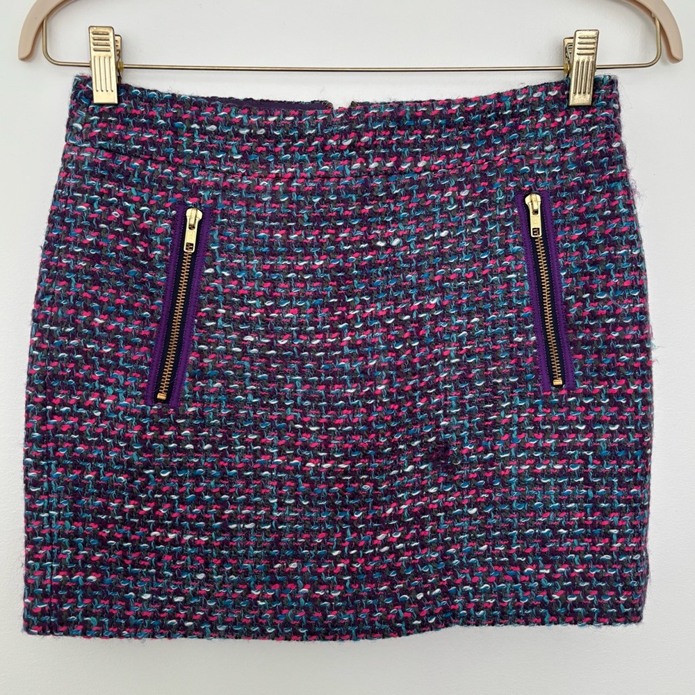 JCrew Chic Multicolor Tweed Skirt Size 4